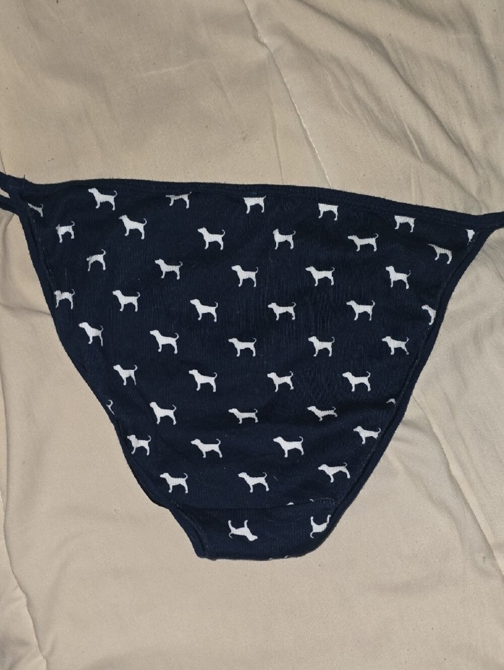 Womens' Pink, Navy Blue & Maroon Dog-Print Cotton Briefs - 3 Pack - Picture 5 of 7